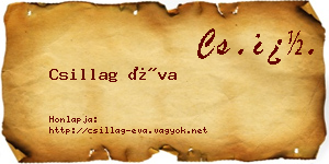Csillag Éva névjegykártya