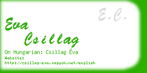 eva csillag business card