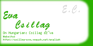 eva csillag business card